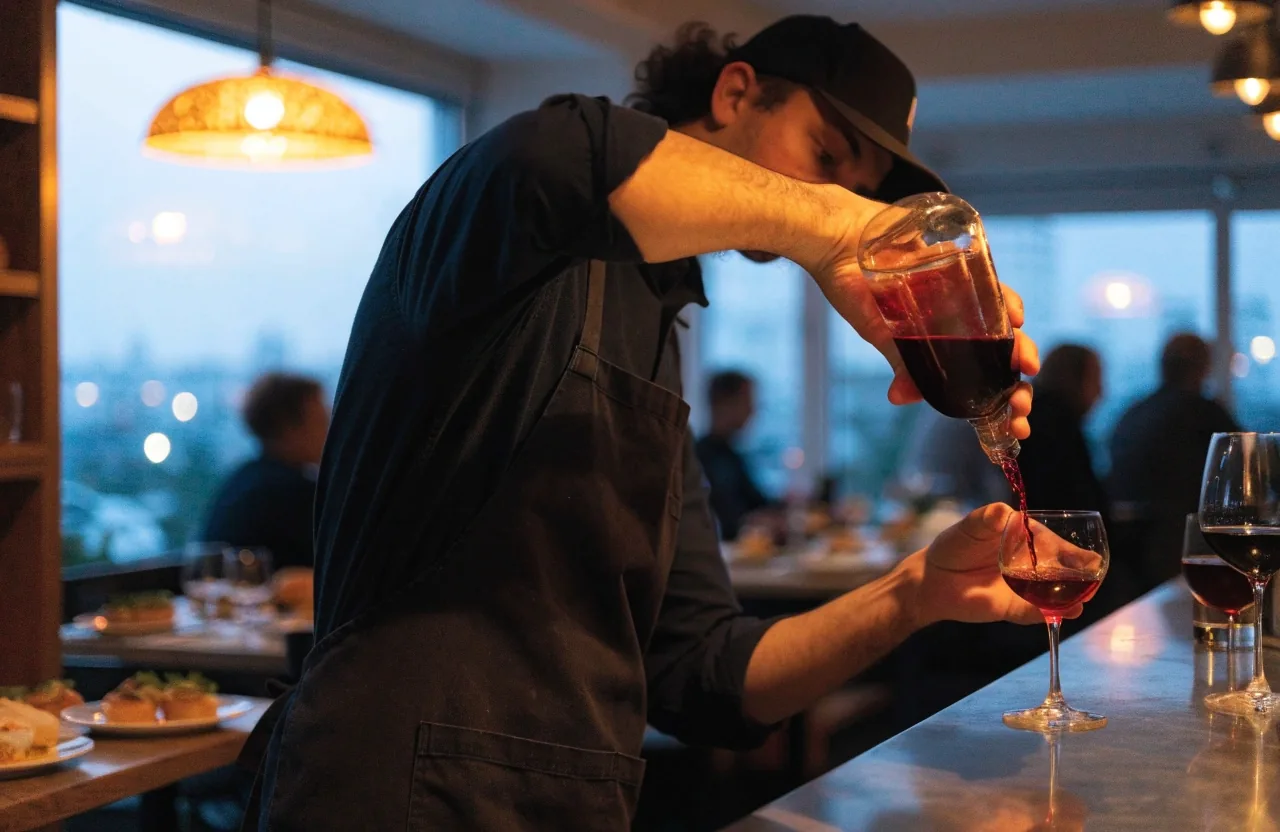 Danie podane przy stoliku w strefie restauracyjnej Pavillon Azur